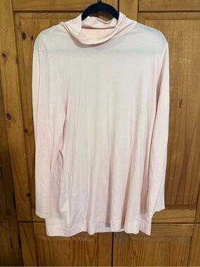 J. Jill Pale Pink Long Sleeve Cowl Neck Top